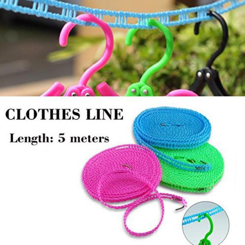 Clothesline Drying Nylon Rope with Hooks Clothesline Drying Nylon Rope with Hooks